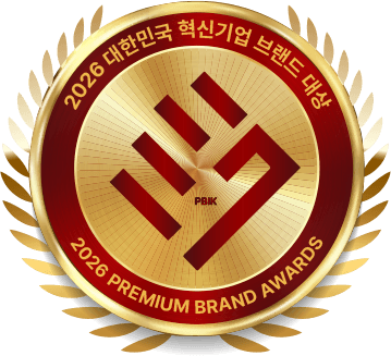 2026 대한민국 혁신기업 브랜드 대상 공식 수상 엠블럼